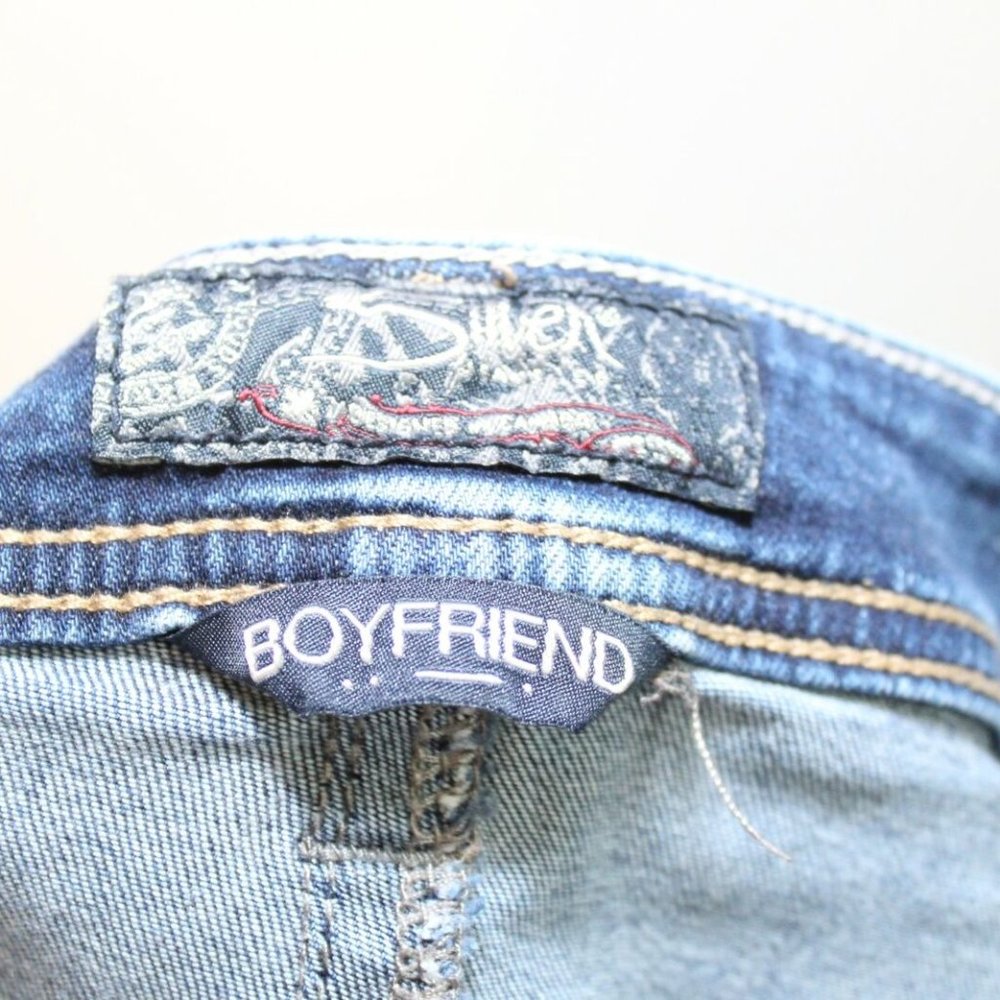 Silver Jeans Boyfriend Fluid Denim Jeans Distressed Women's Plus Size 24 H11531 - Picture 6 of 11